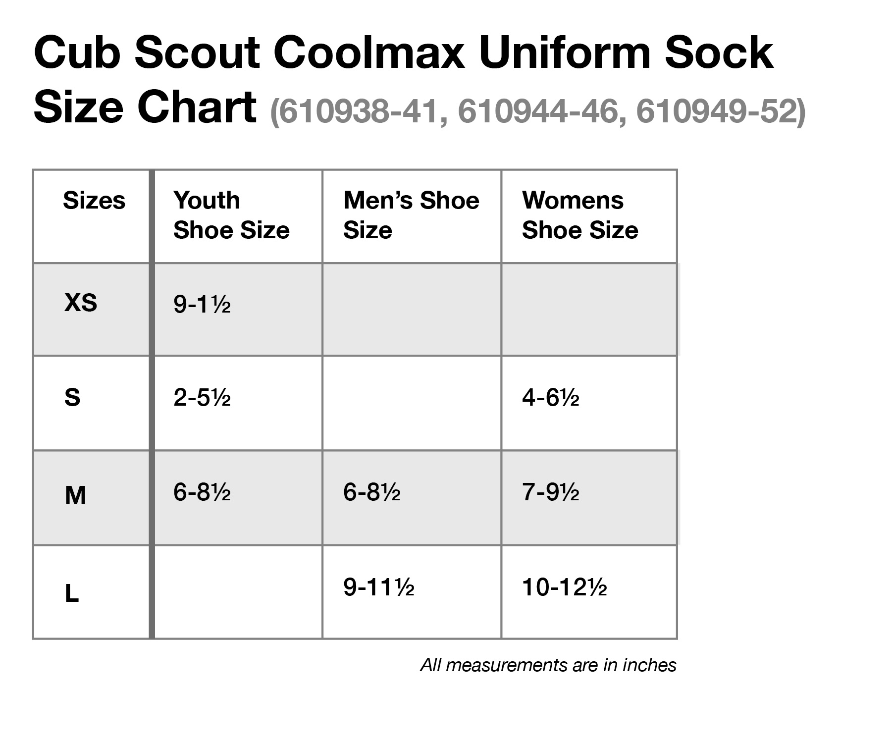 Cub Scout COOLMAX Uniform Crew Sock, Youth
