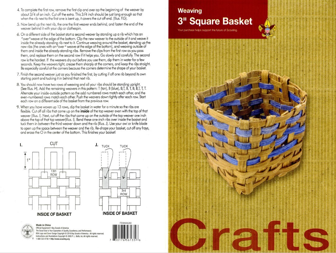 Square Basket Weaving Craft Kit 4 Square Basket Weaving Craft Kit
