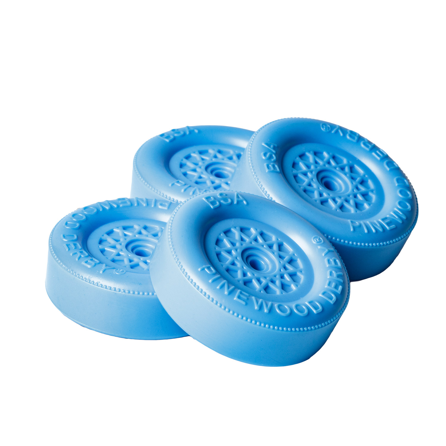 Pinewood Derby Blue Wheels and Axles