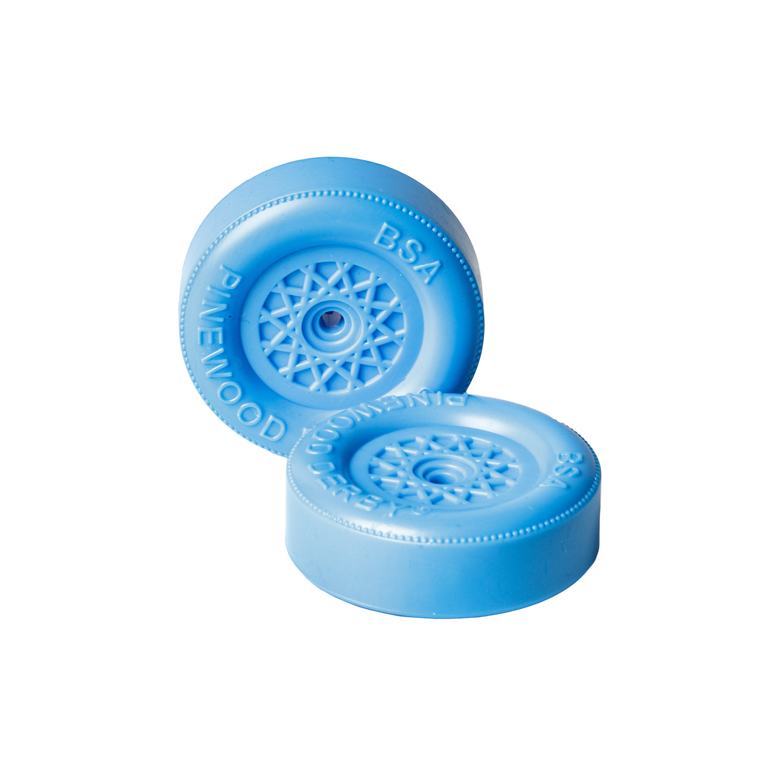 Pinewood Derby Blue Wheels and Axles