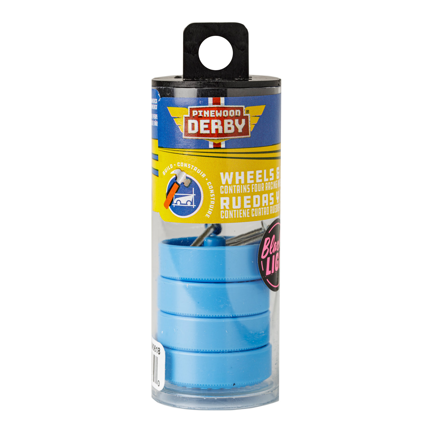 Pinewood Derby Blue Wheels and Axles