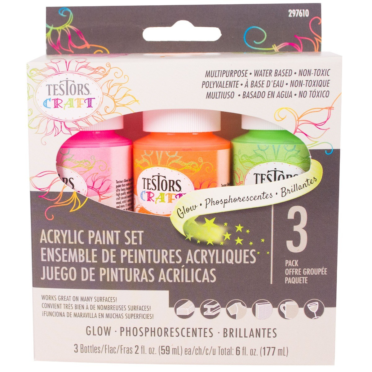 TESTORS Glow-in-the-Dark Paint Set