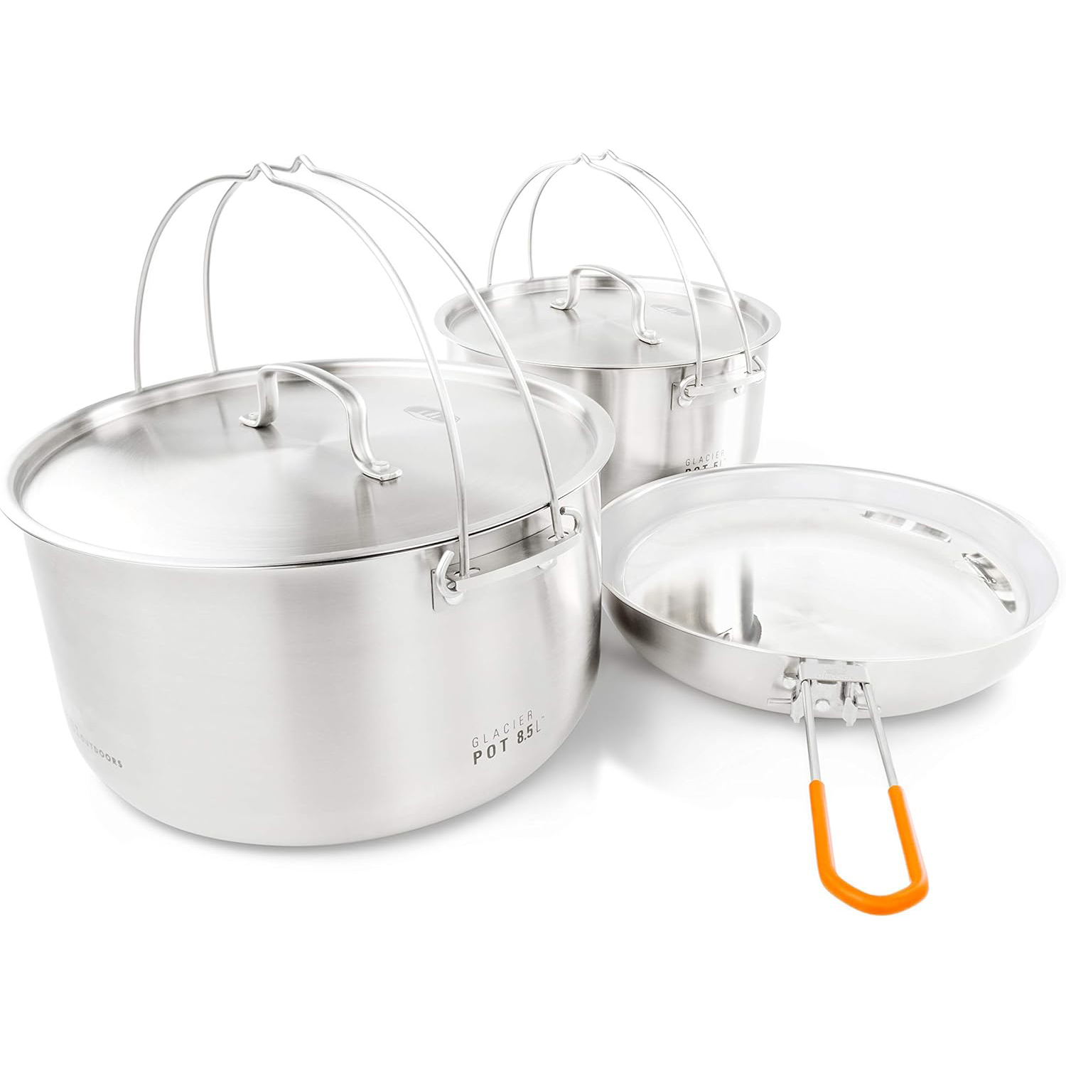 GSI Glacier Stainless Steel 3pc Troop Cookset