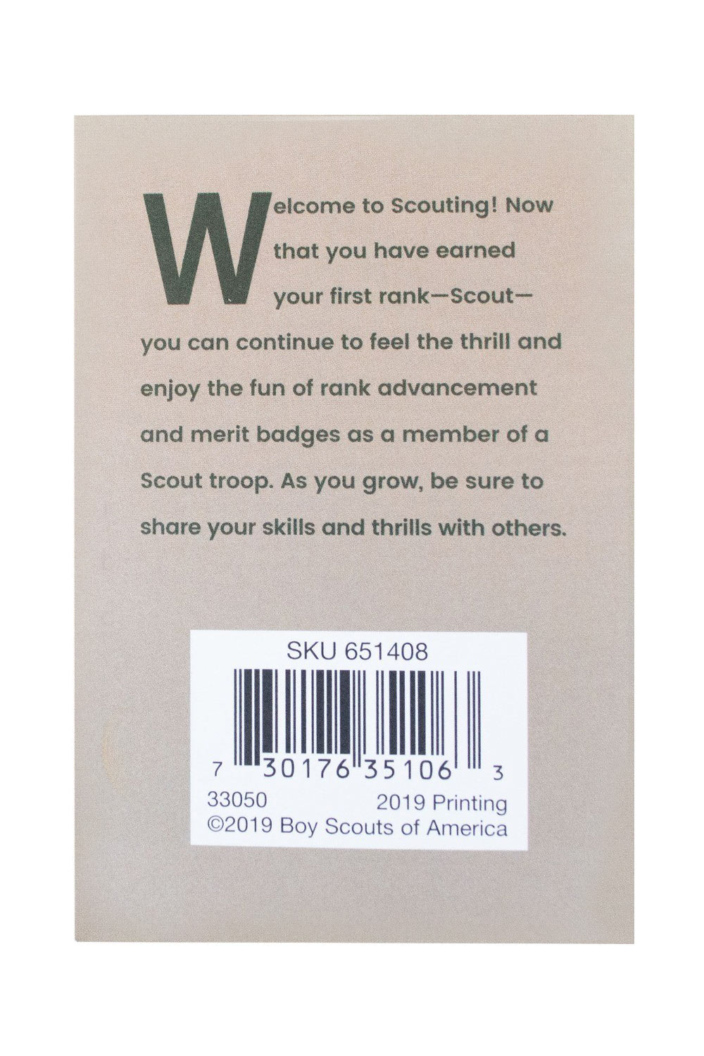 Scouts BSA Scout Rank Pocket Certificate