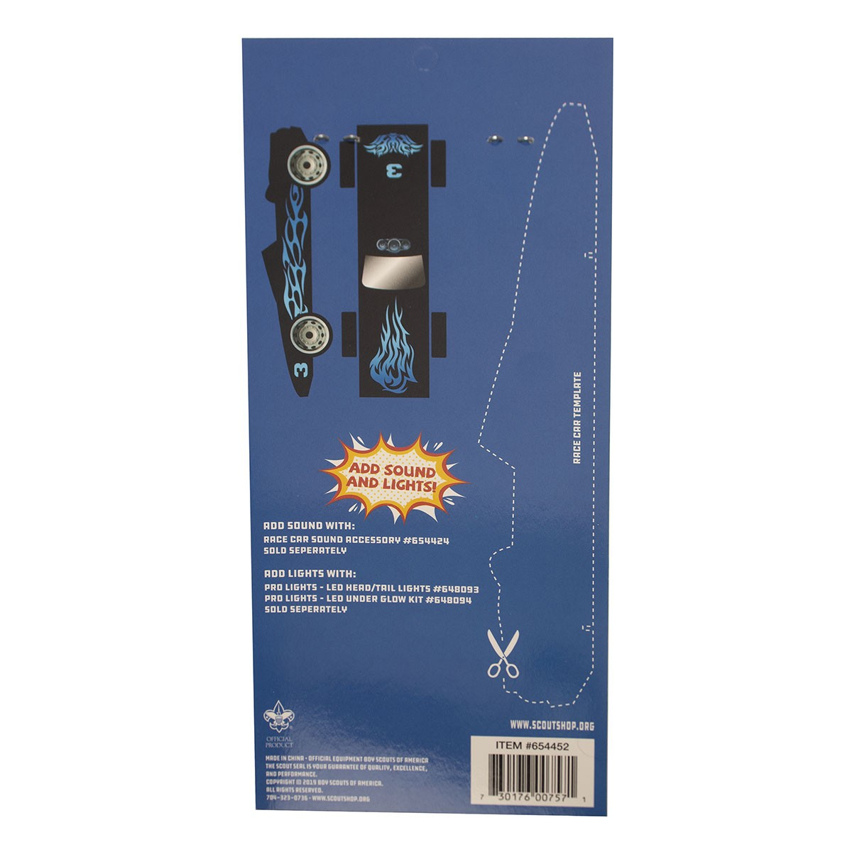 Pinewood Derby Pre Cut Blue Flames Decals