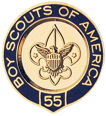 BSA Veteran Scouter Pin - 55 Years