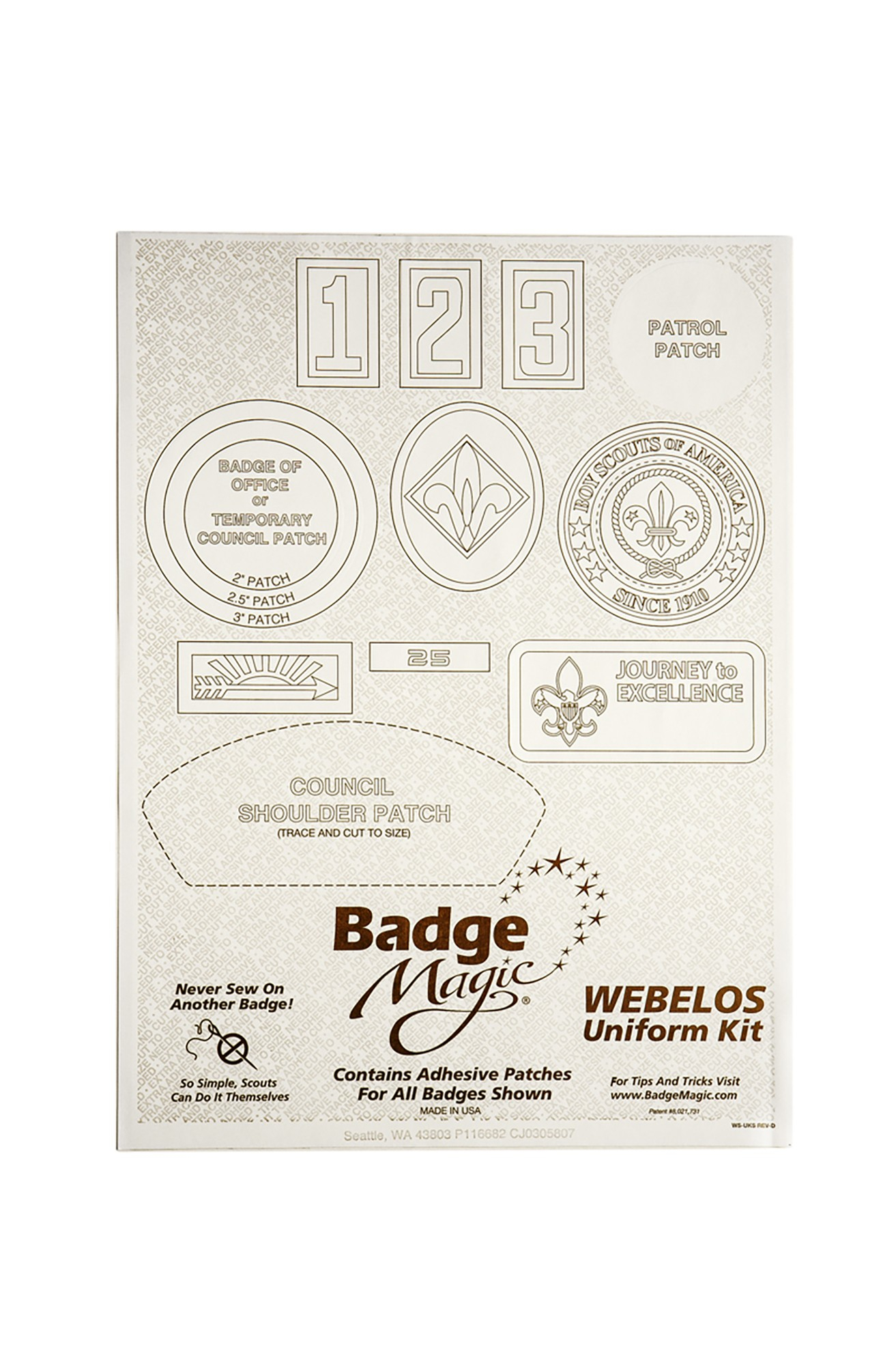 Cub Scout Webelos Bagde Magic Kit 1 Cub Scout Webelos Bagde Magic Kit