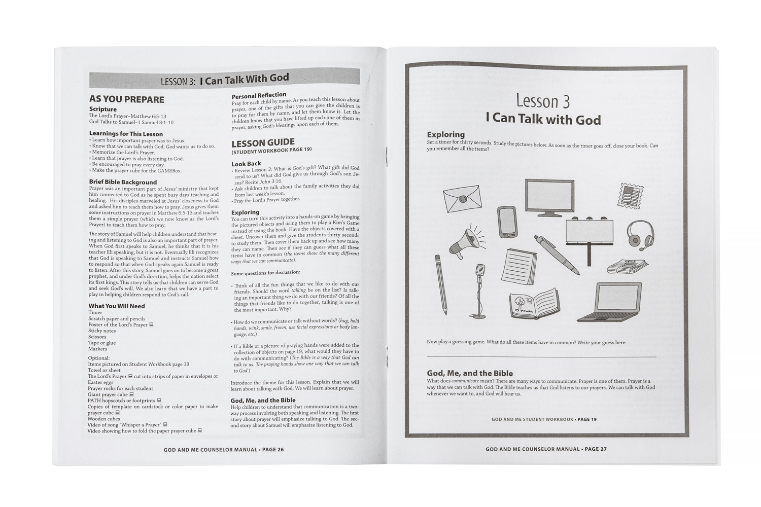 God & Me Counselor Book