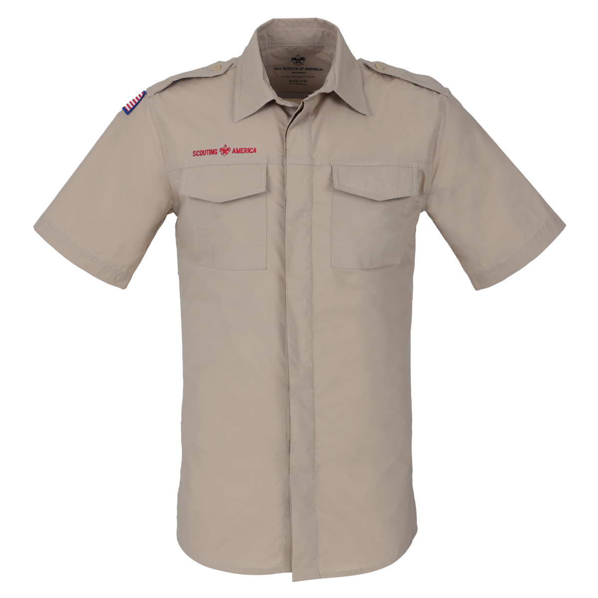 Scouts BSA Uniform Shirt Short Sleeve, Khaki - Men's Made to Measure 1 Scouts BSA Uniform Shirt Short Sleeve, Khaki - Men's Made to Measure