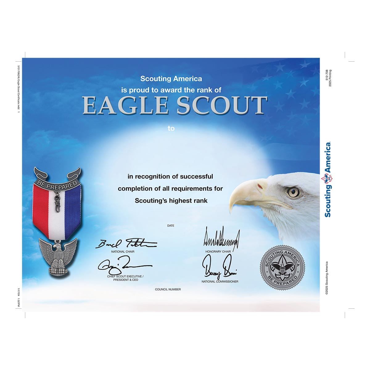 Eagle Scout Name Change Packet