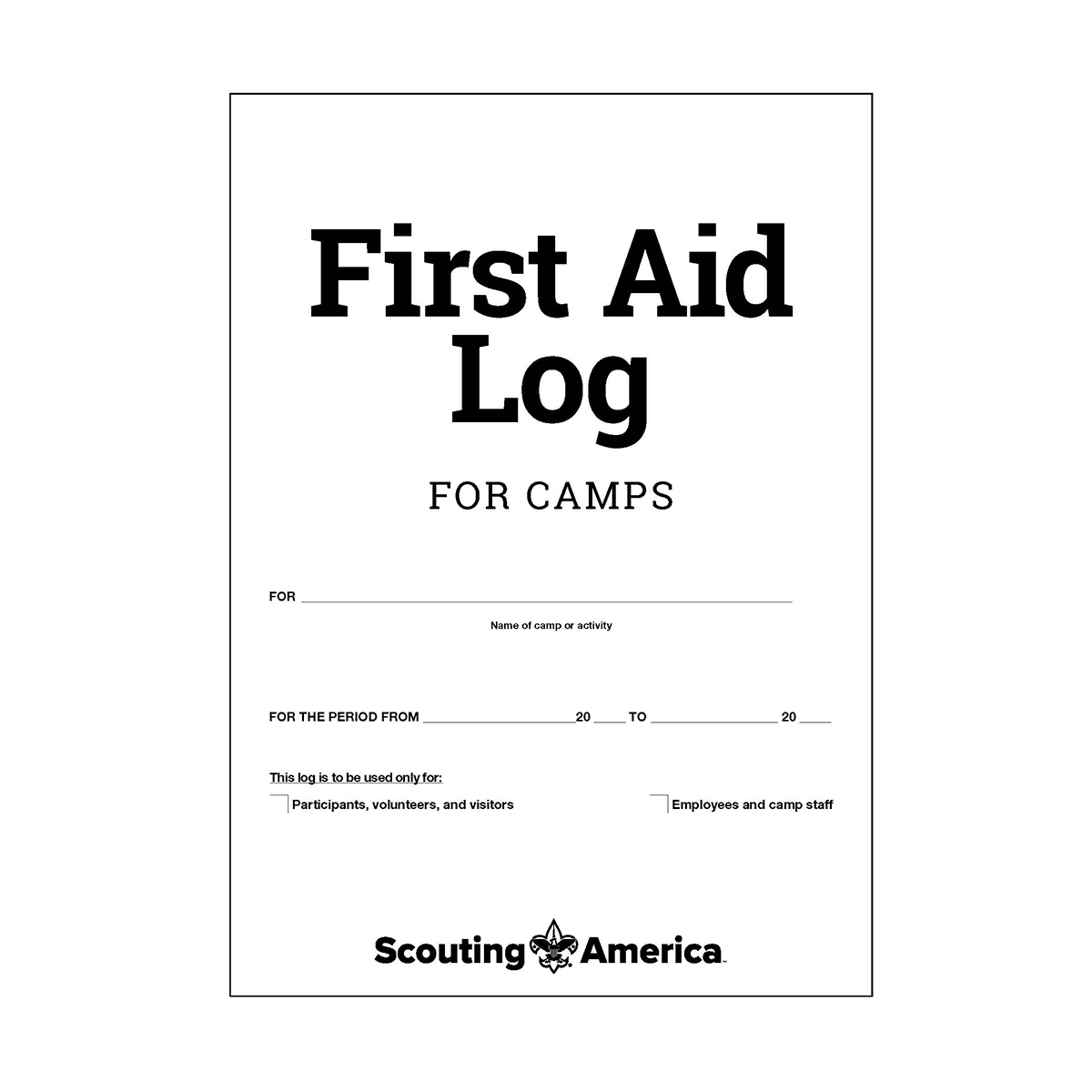 First Aid Log Pamphlet