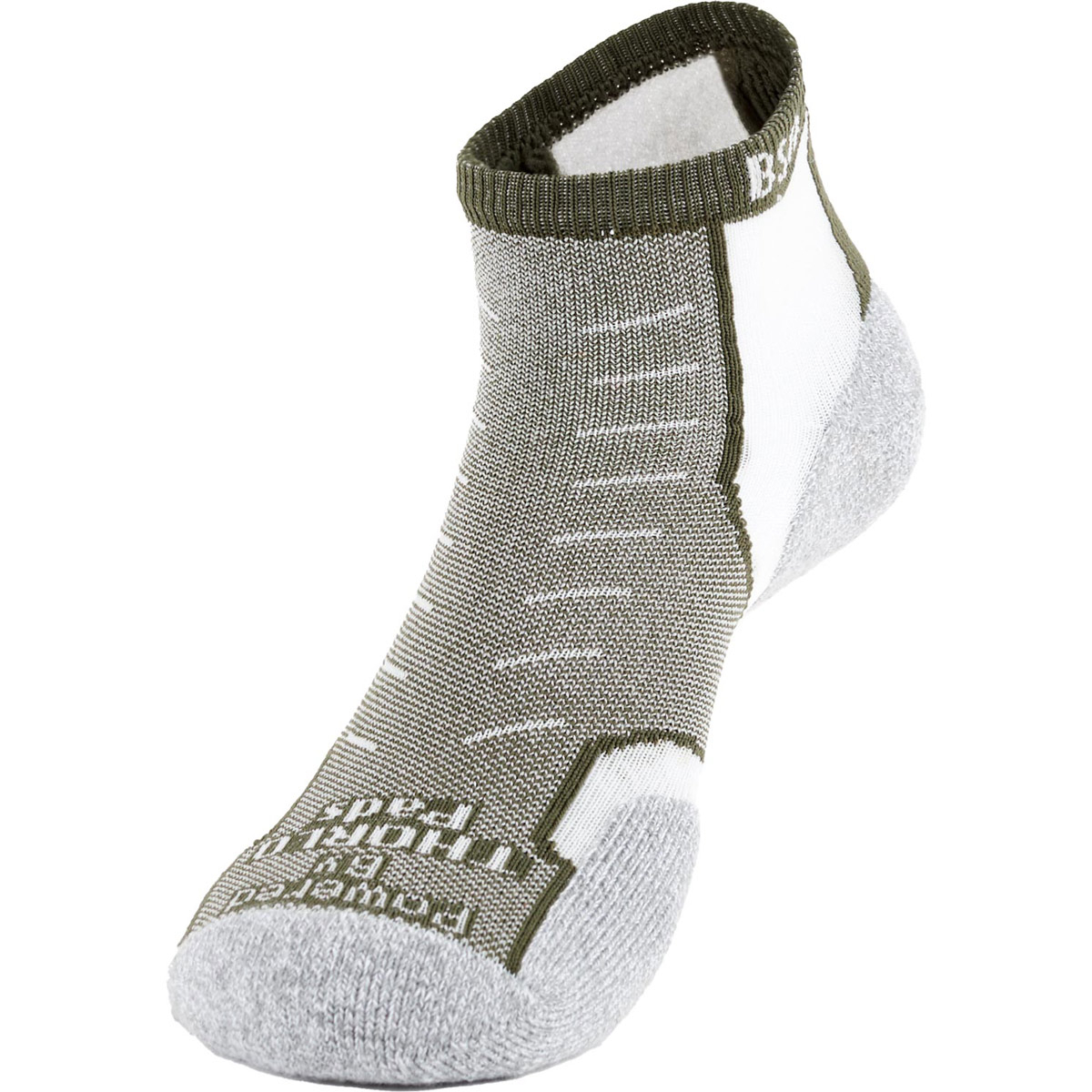 Scouts BSA Thorlo Experia TECHFIT Light Cushion Low-Cut Sock, Green, S-XL - Ultra Lightweight Socks