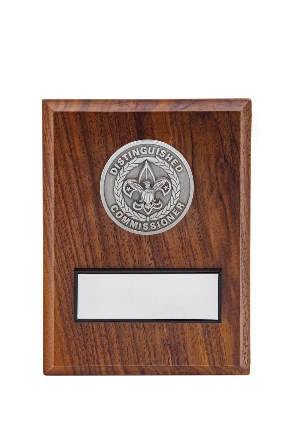 BSA Distinguished Commissioner Plaque, Silver