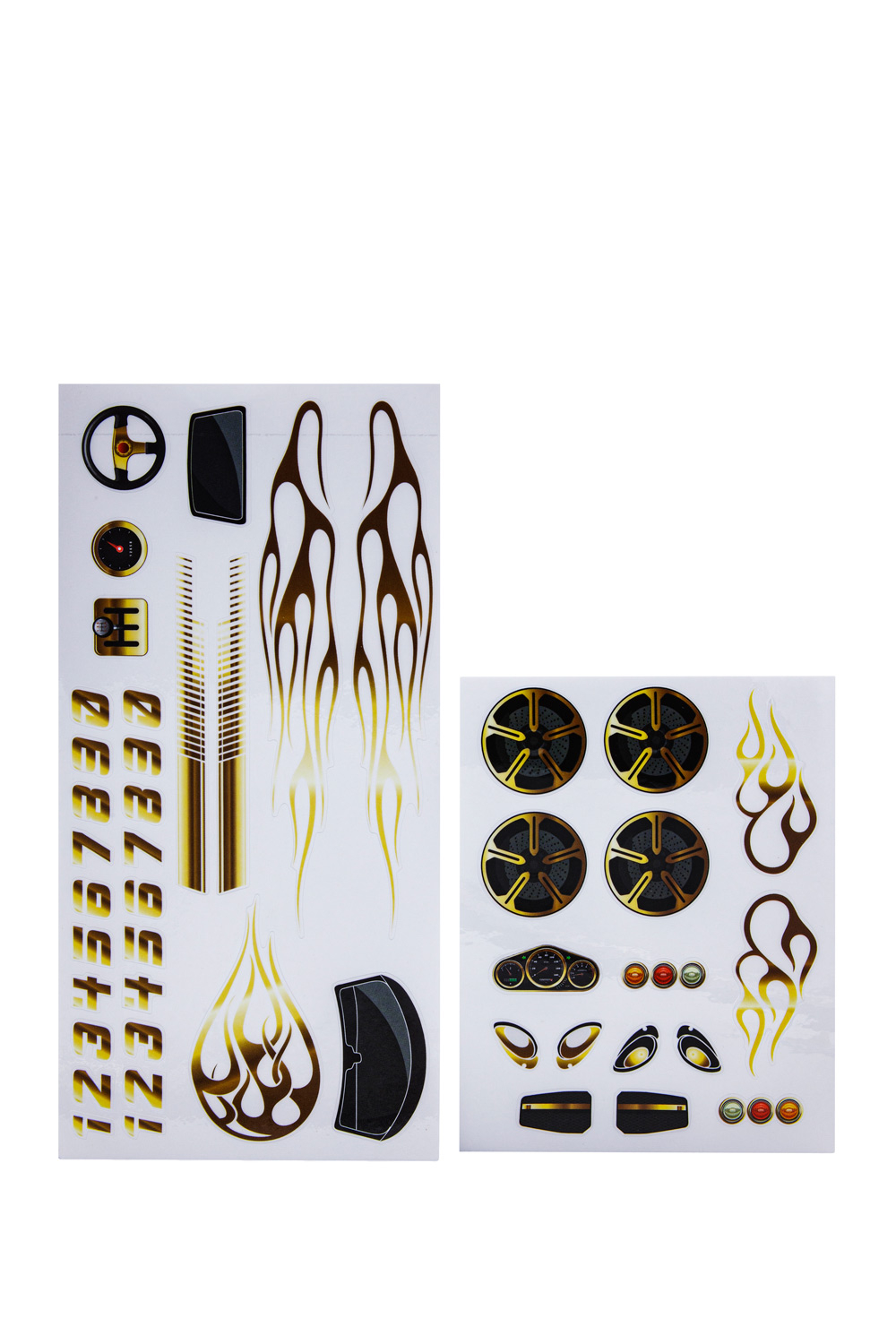 BSA Pinewood Derby Car Peel N' Stick Decal Sticker- Gold Flames