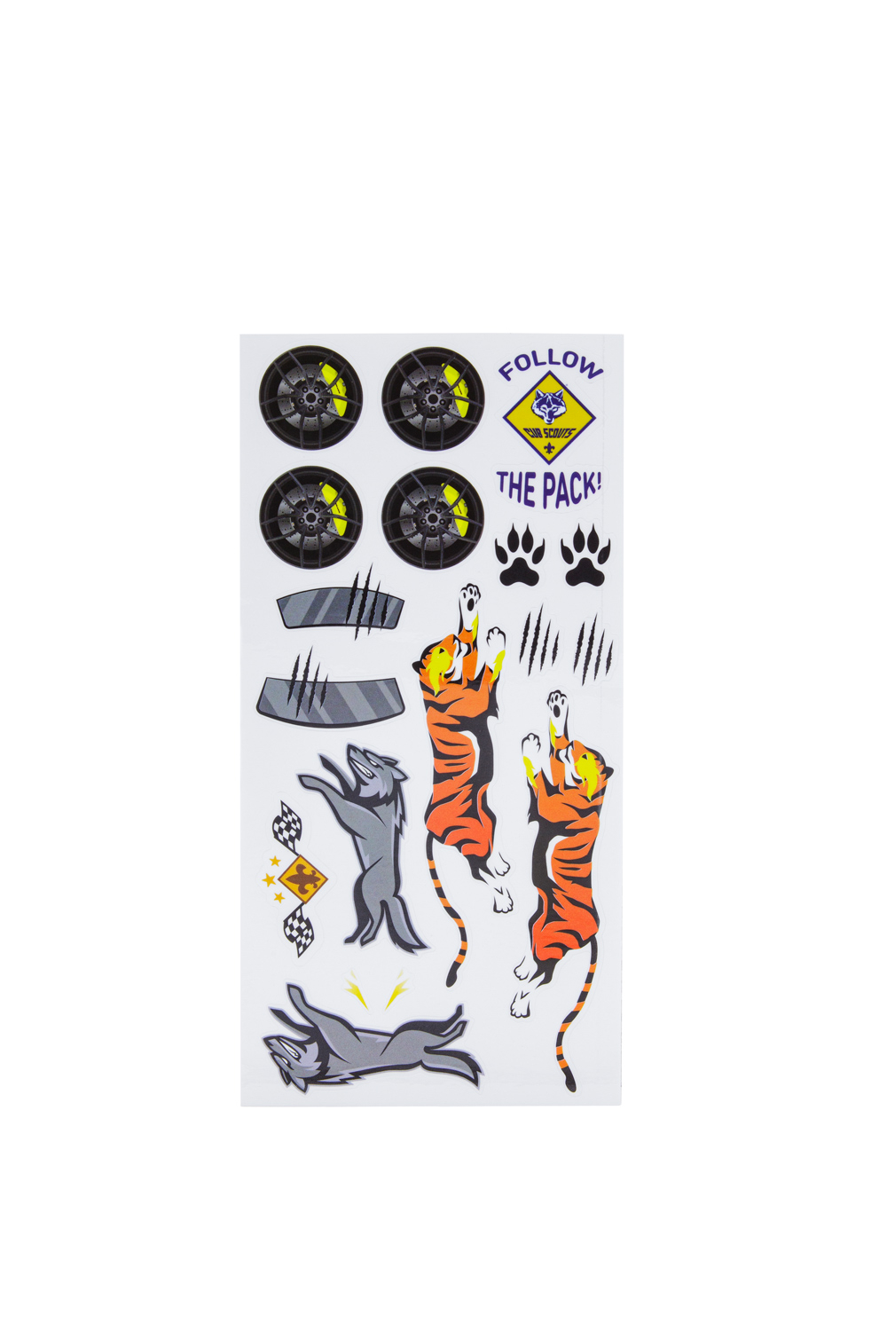 BSA Pinewood Derby Car Peel N' Stick Decal - Cub Scout Rank Animals