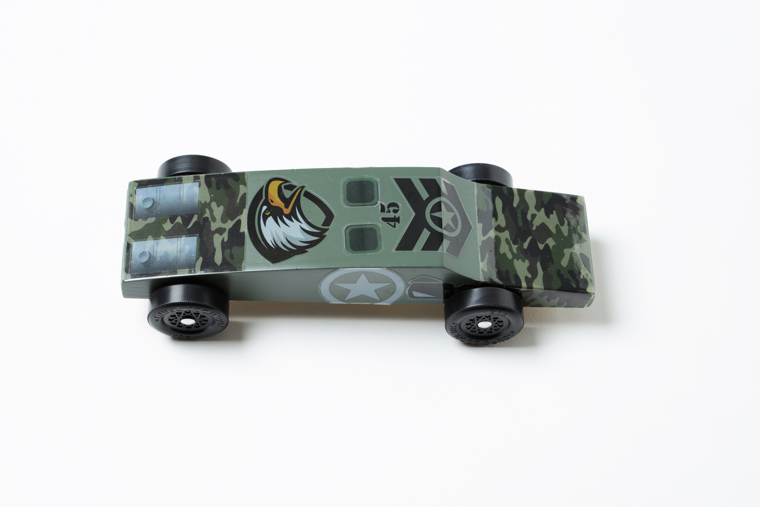 Pinewood Derby Car Peel N' Stick Decal Sticker- Military Tank