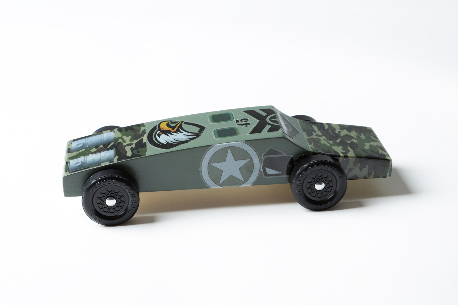 Pinewood Derby Car Peel N' Stick Decal Sticker- Military Tank