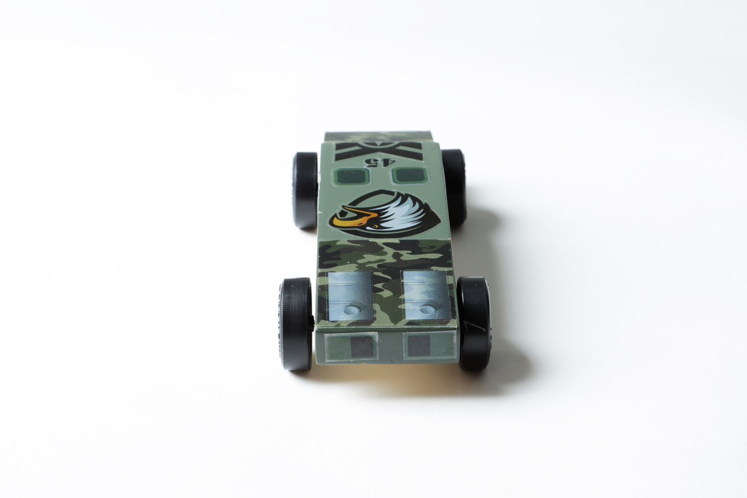 Pinewood Derby Car Peel N' Stick Decal Sticker- Military Tank
