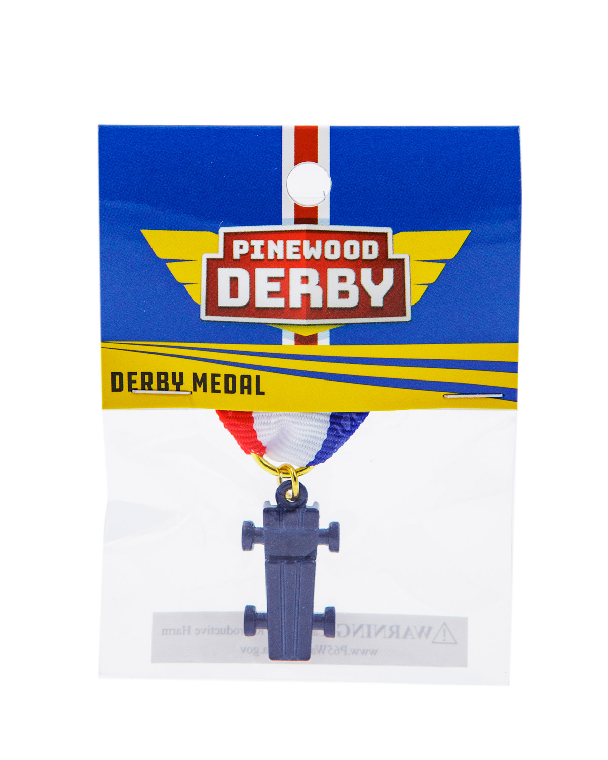 Cub Scout Pinewood Derby Car Medal, Blue