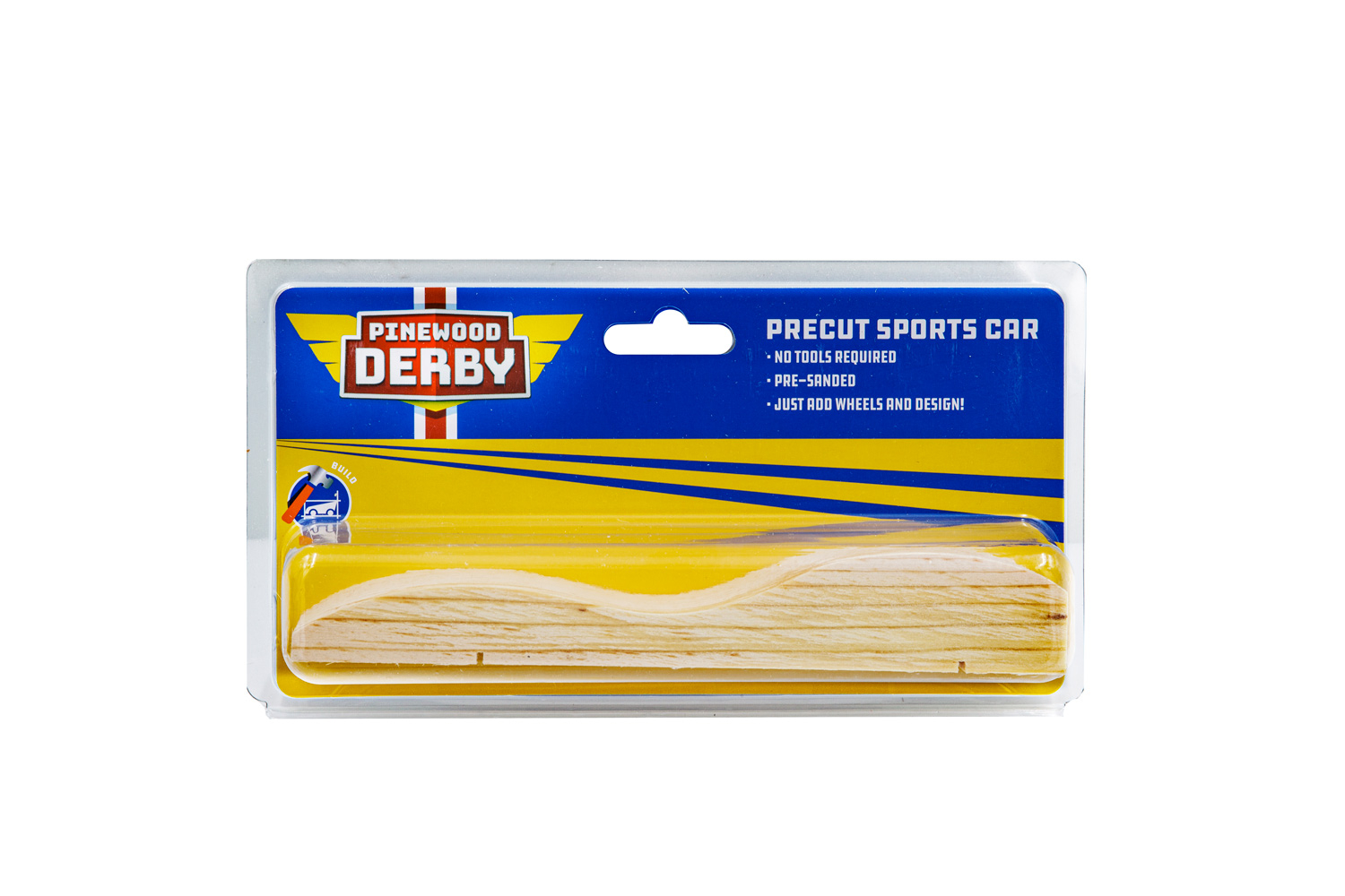 Pre Cut Pinewood Derby Car, Sports Car 1 Pre Cut Pinewood Derby Car, Sports Car