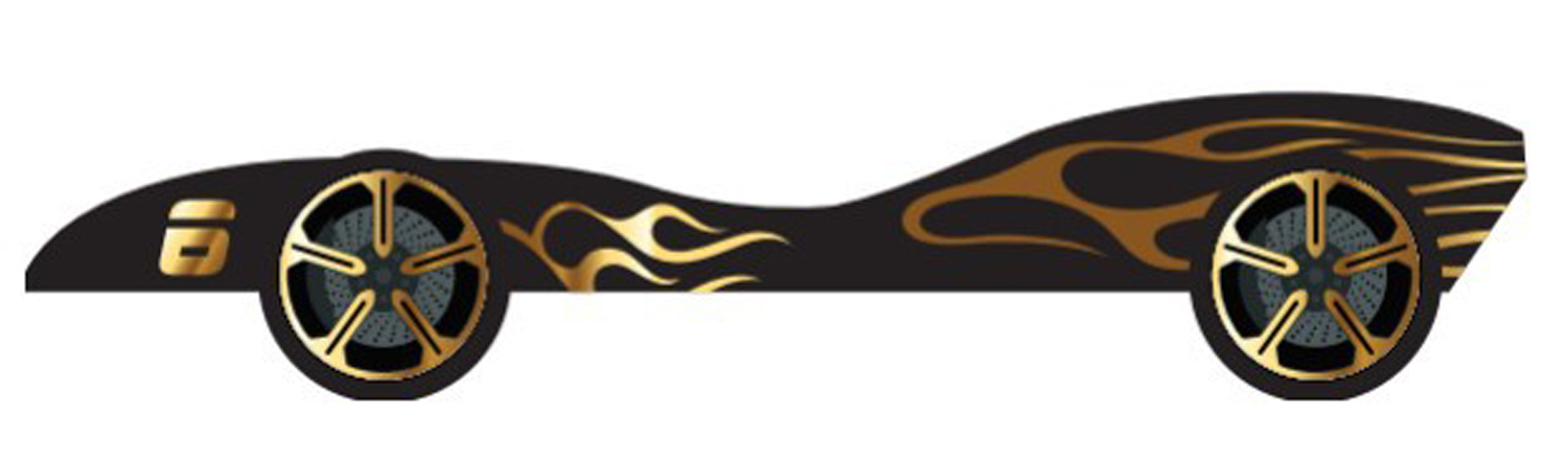 Pre Cut Pinewood Derby Car, Sports Car 3 Pre Cut Pinewood Derby Car, Sports Car