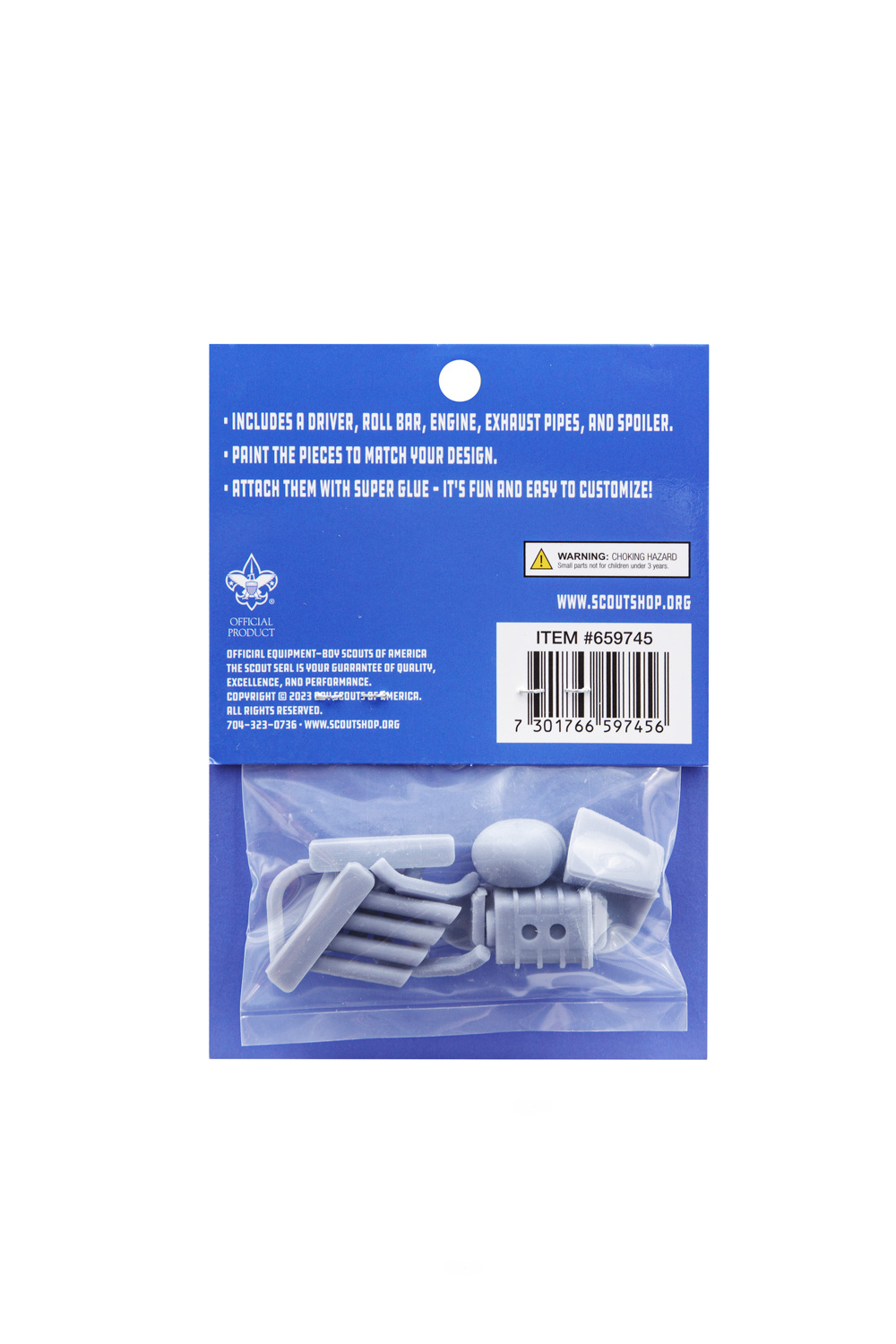BSA Pinewood Derby Car Accessories Kit, Race Car 5 BSA Pinewood Derby Car Accessories Kit, Race Car