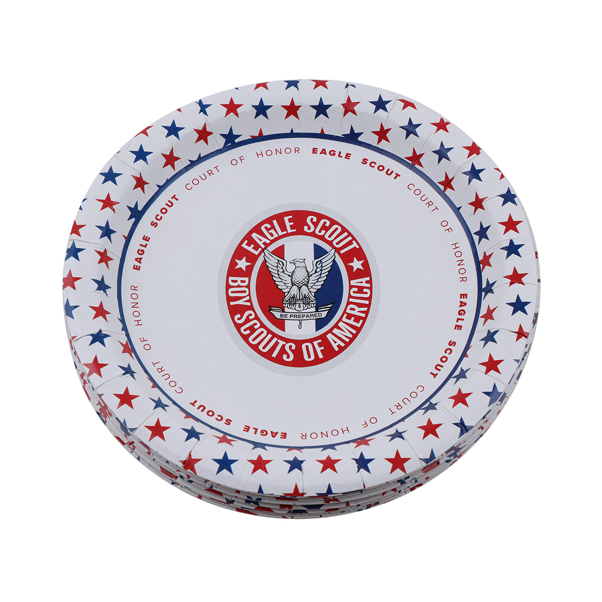 Eagle Scout Paper Plates, Court of Honor Dessert  Plates, Stars - 25-Pack