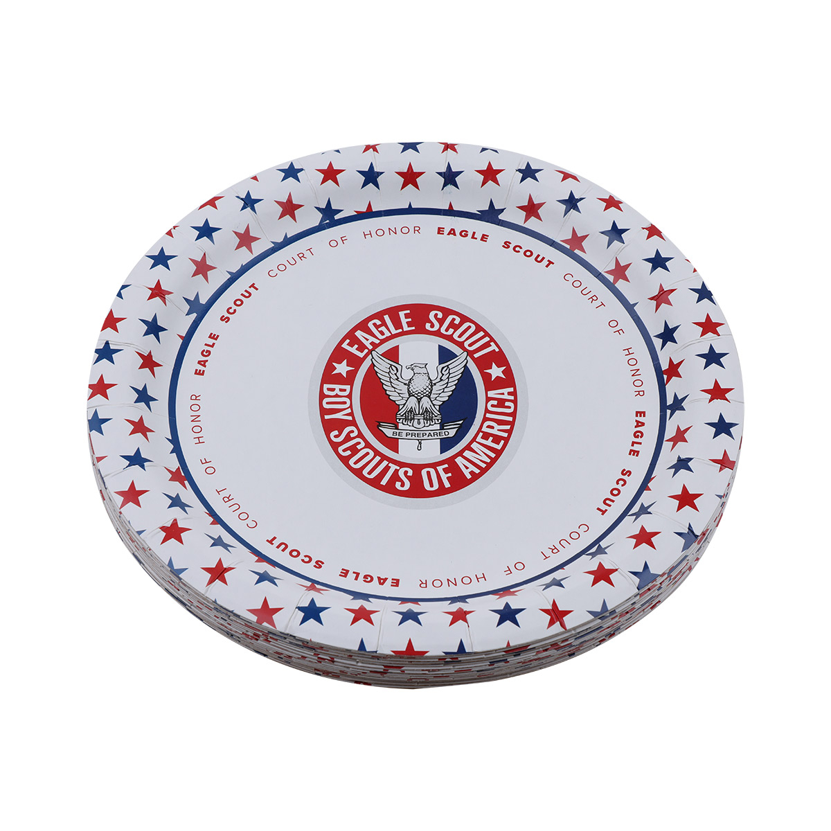 Eagle Scout Paper Plates, Court of Honor Lunch    Plates, Stars - 25-Pack