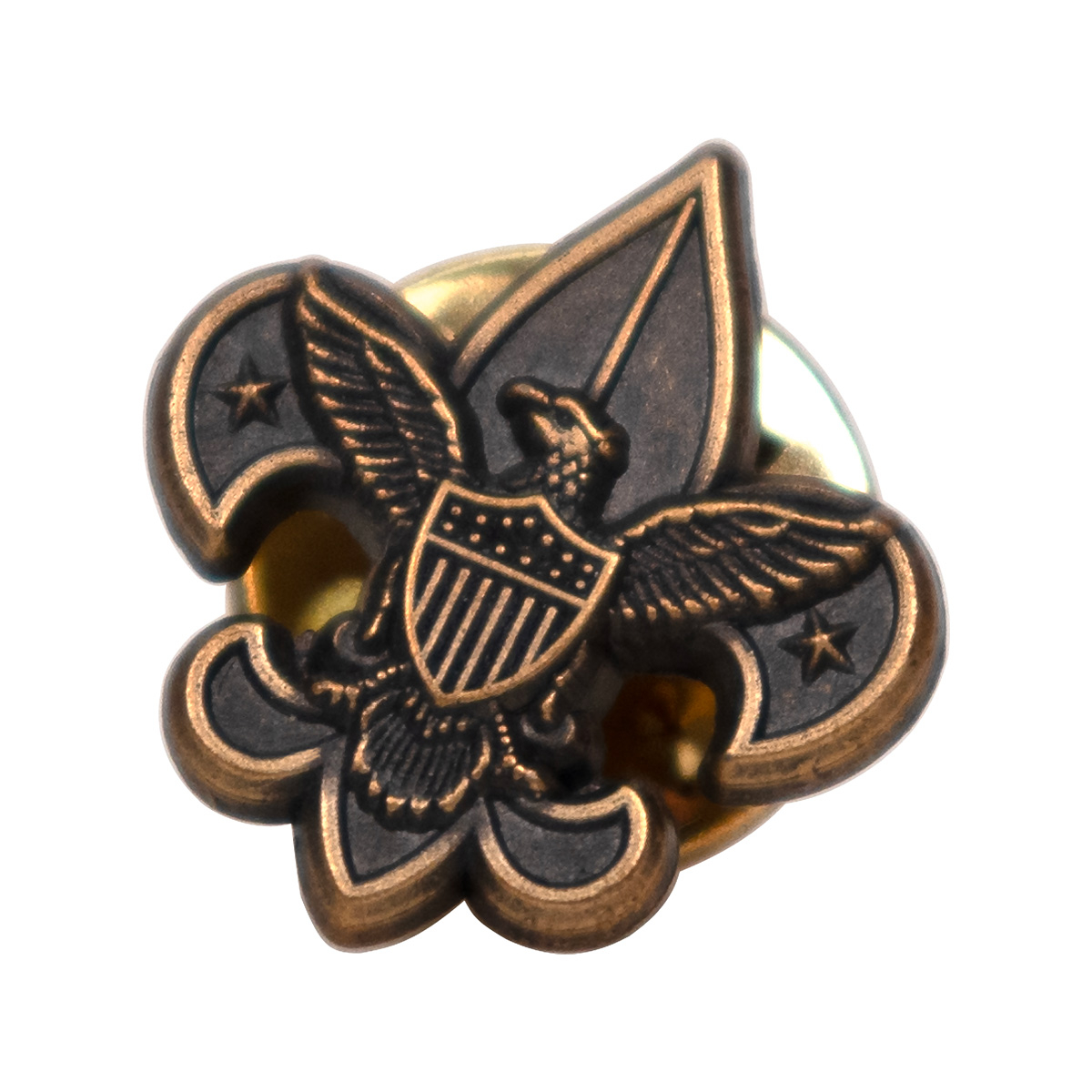 BSA Fleur De Lis Lapel Pin in Velvet Gift Box 3 BSA Fleur De Lis Lapel Pin in Velvet Gift Box