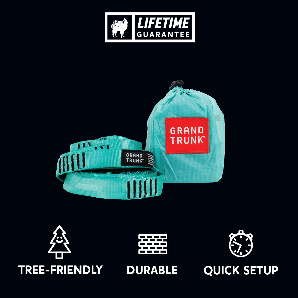 Grand Trunk Hammock Suspension Straps, Teal