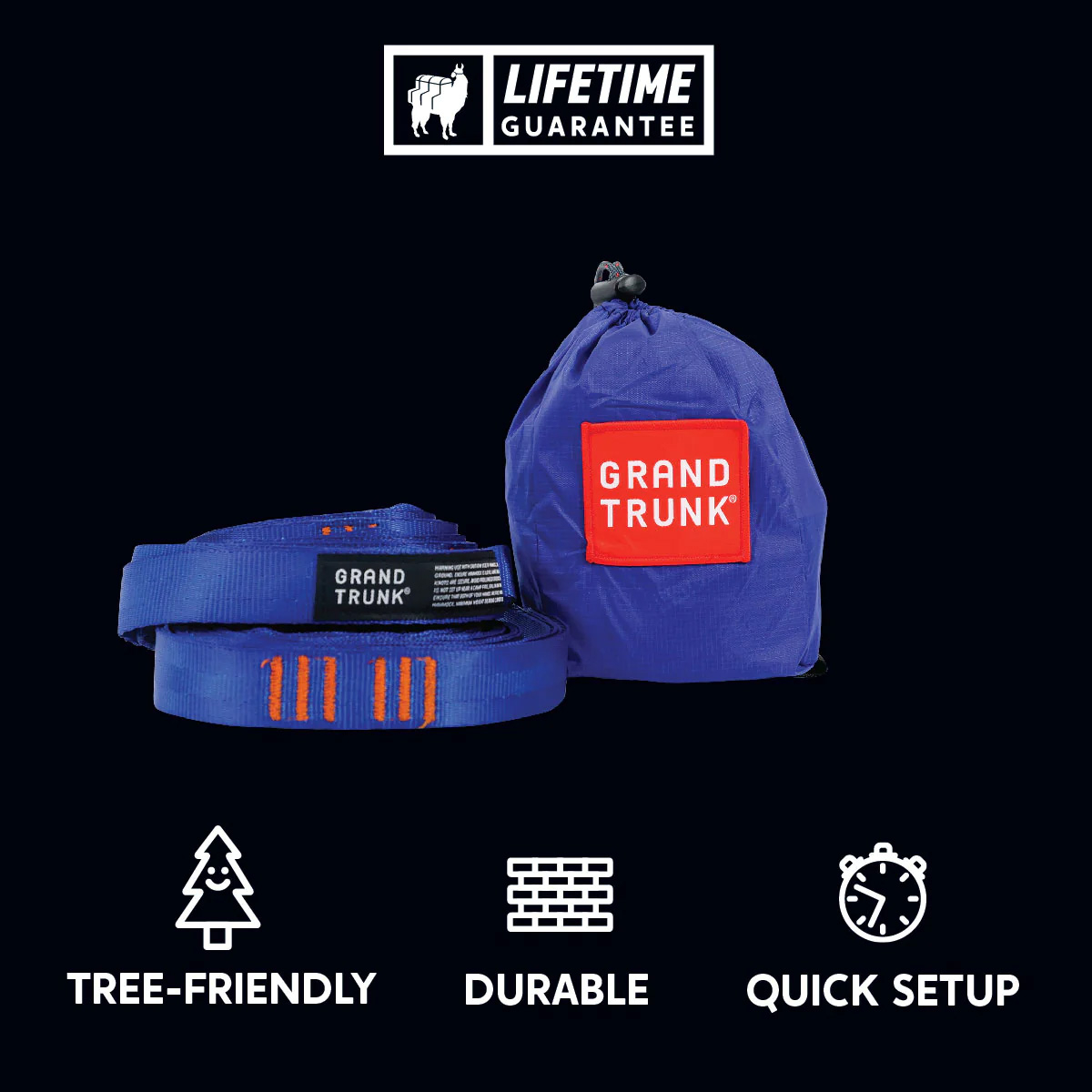 Grand Trunk Hammock Suspension Straps, Blue
