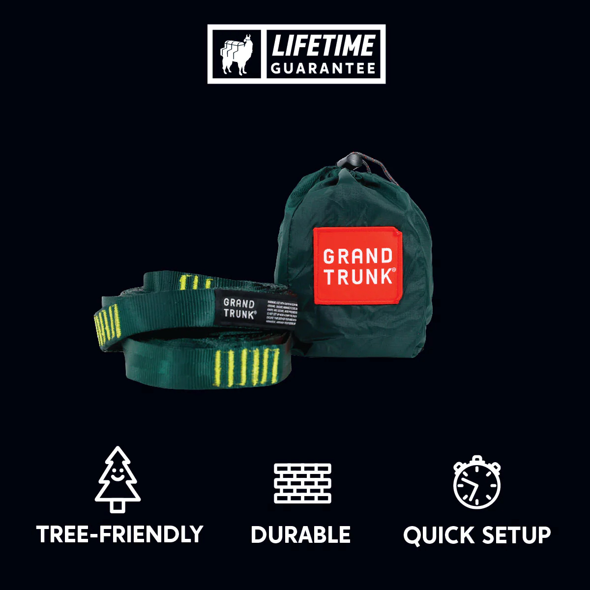 Grand Trunk Hammock Suspension Straps, Forest