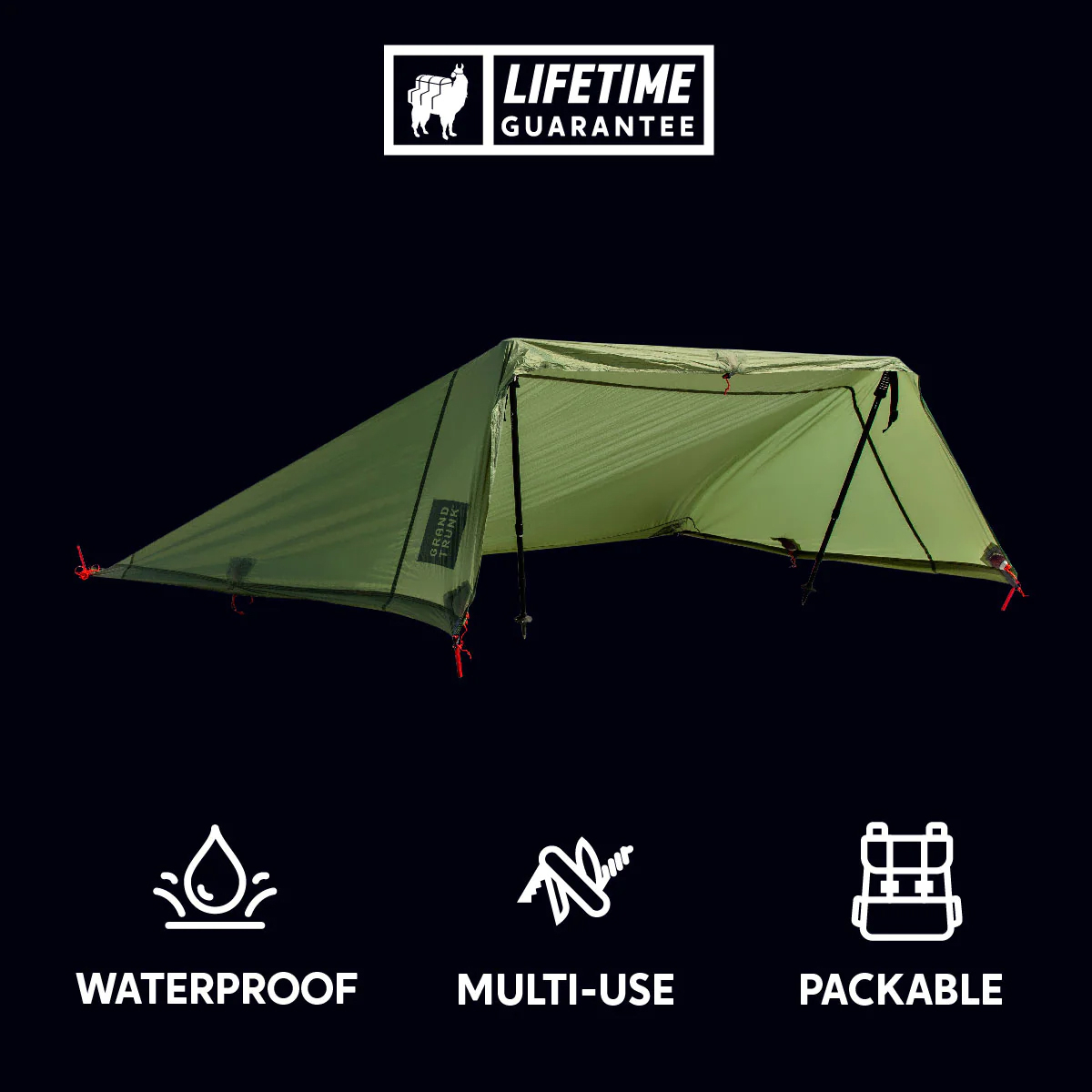 Grand Trunk Moab All-In-One Shelter Hammock, Green Mint