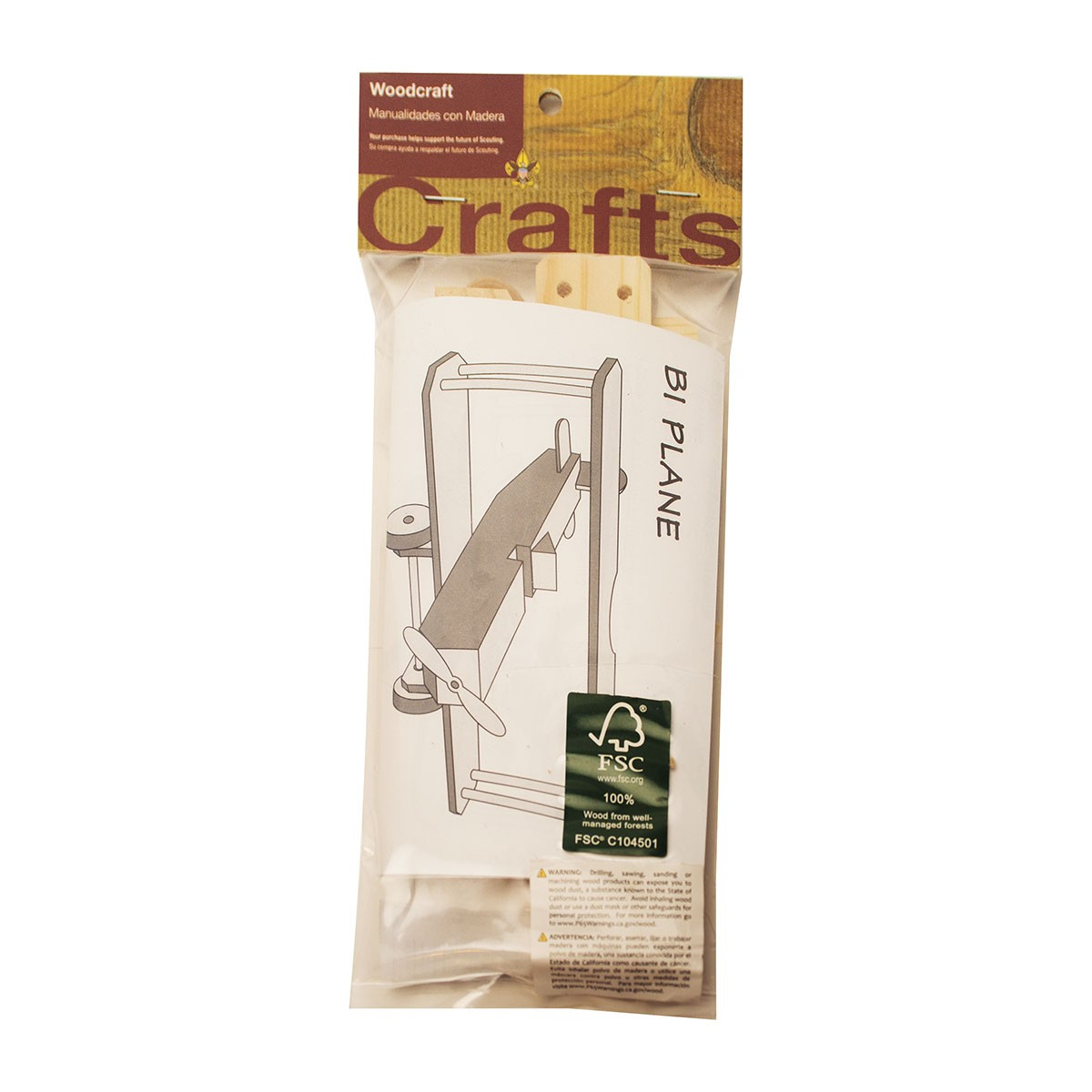 Biplane Woodworking Craft Kit