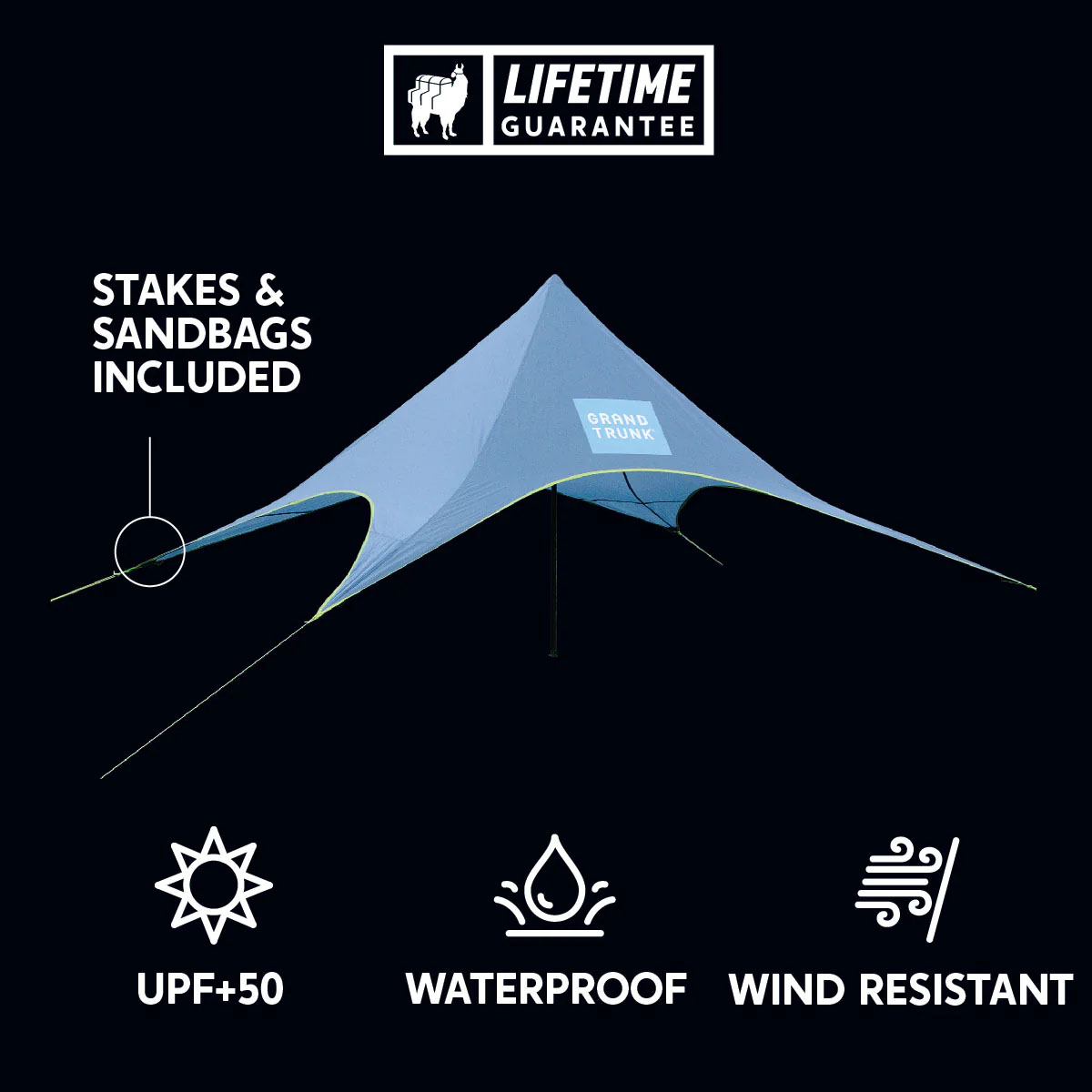 Grand Trunk Shadecaster 2-Person Sunshade, Storm