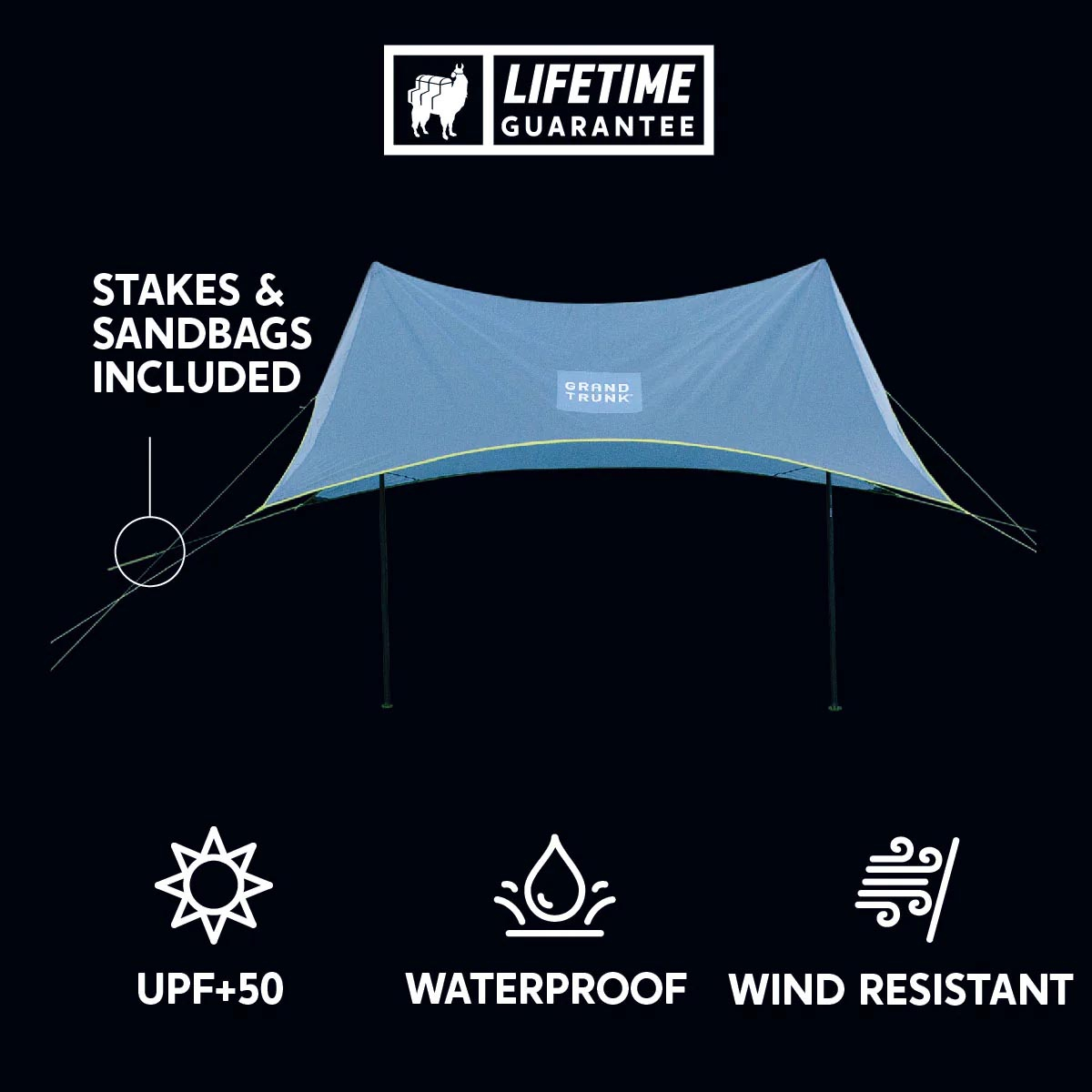 Grand Trunk Shadecaster 4-Person Sunshade, Storm