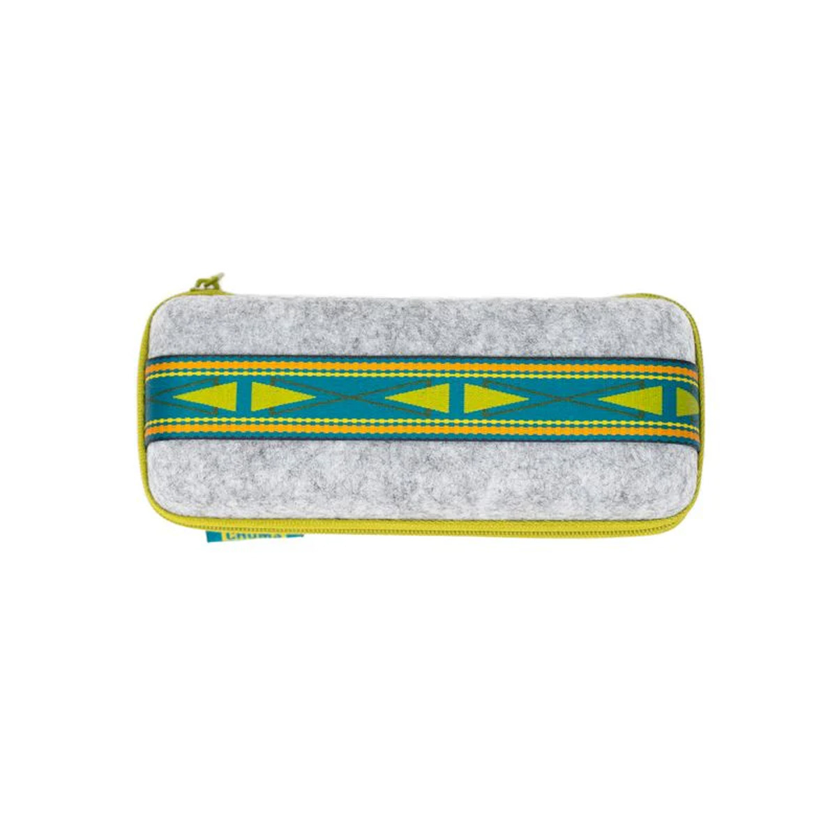 Chums Upcycled Felt Case, Gray/Green