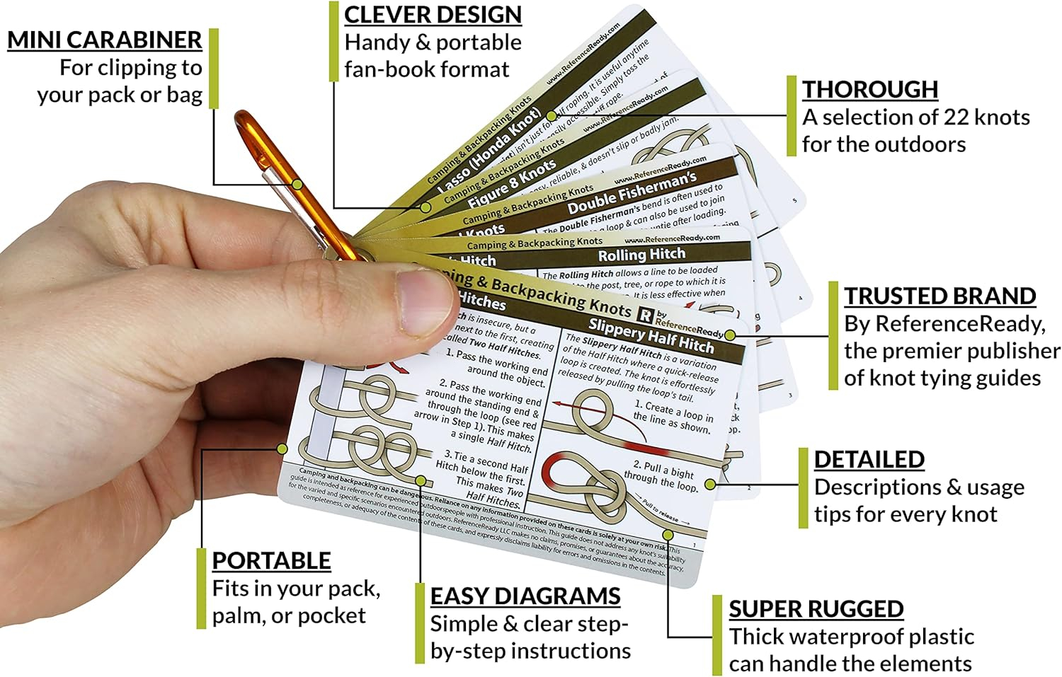 Reference Ready Camping and Backpacking Knots Cards