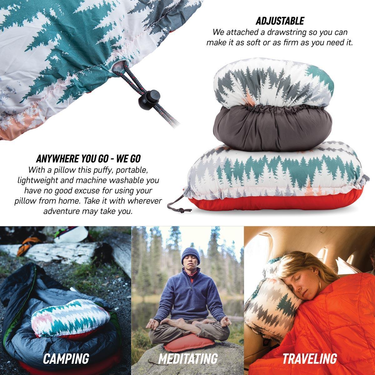 Grand Trunk Puffy Adjustable Travel Pillow 6 Grand Trunk Puffy Adjustable Travel Pillow