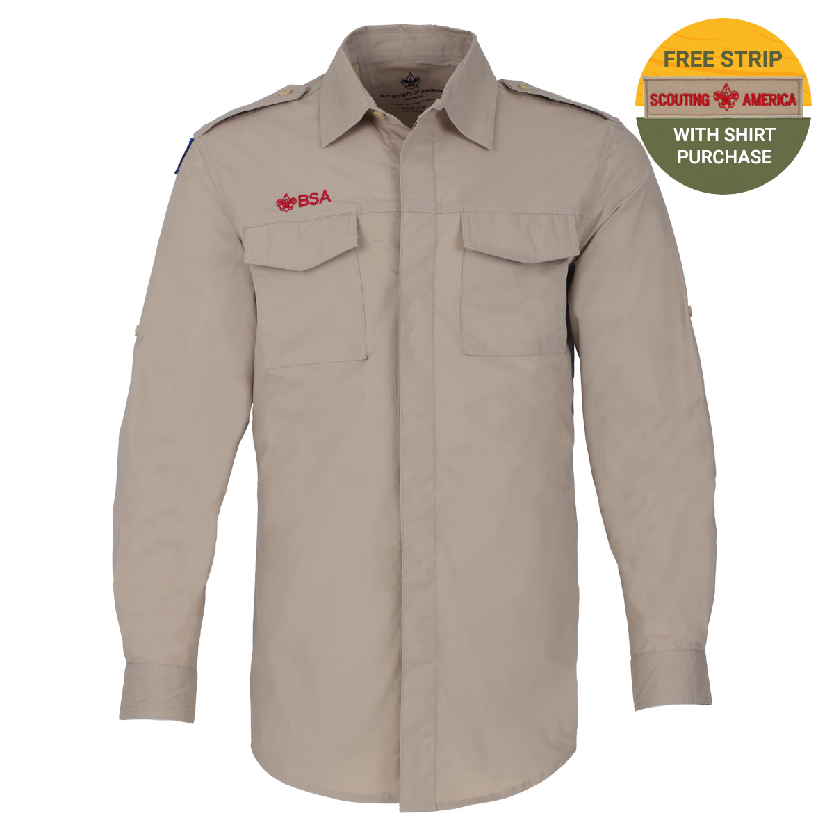 Scouts BSA Long Sleeve Uniform Shirt - Adult S-4XL