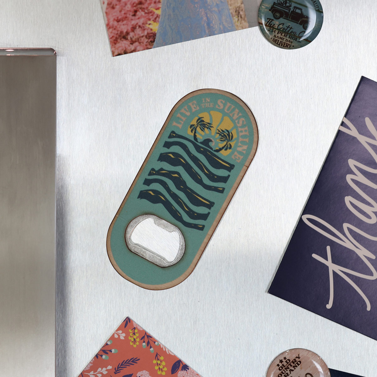 Live in the Sunshine Wood Bottle Opener 3 Live in the Sunshine Wood Bottle Opener