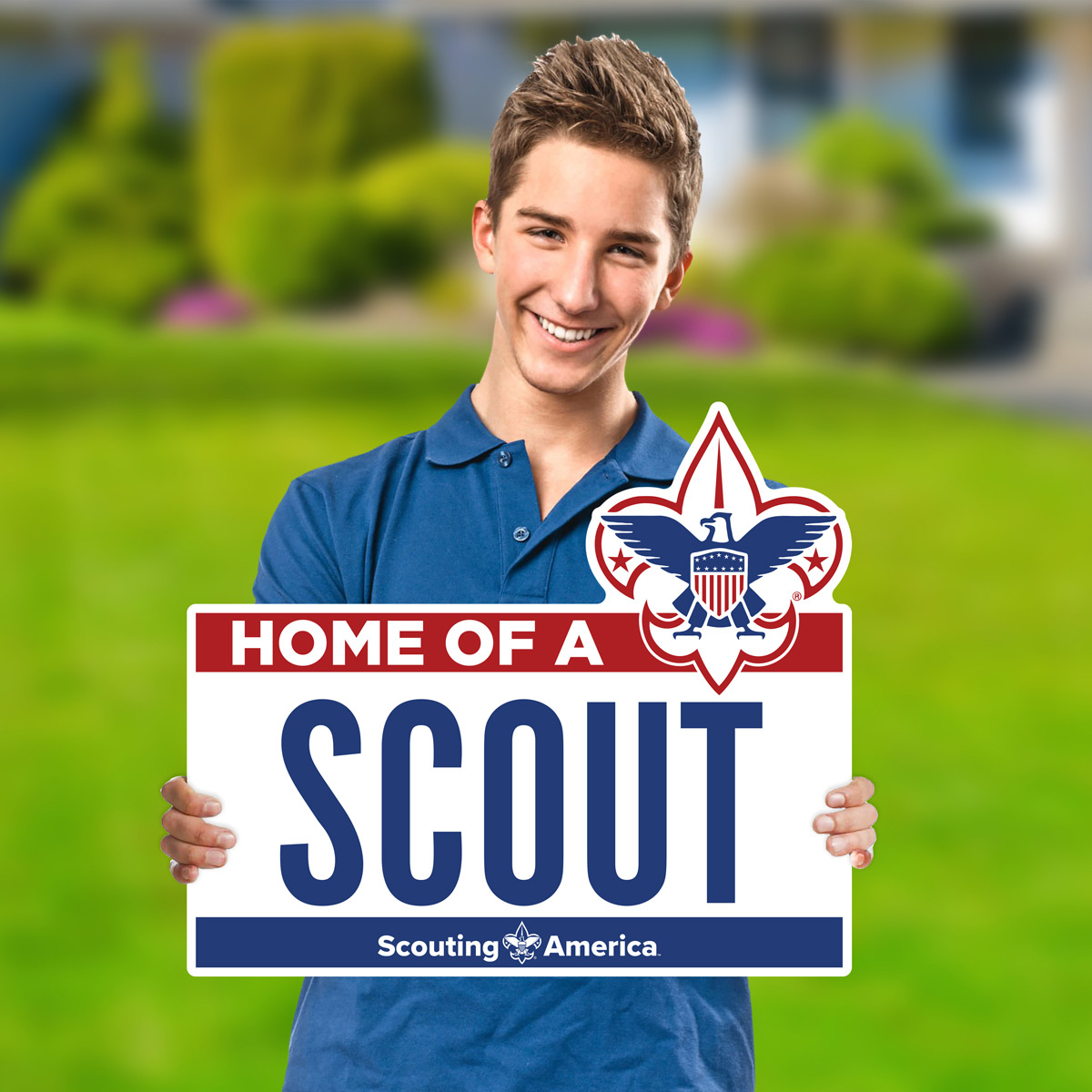 Scouts BSA Home of a Scout Yard Sign