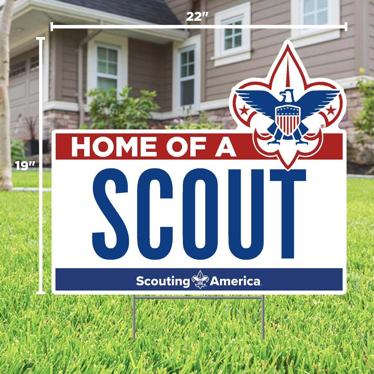 Scouts BSA Home of a Scout Yard Sign