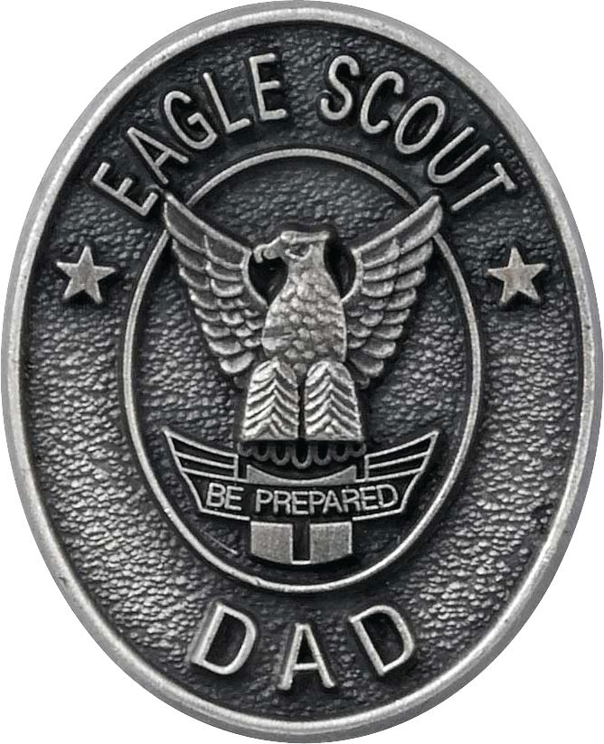 Eagle Scout Dad Pin, Sterling Silver