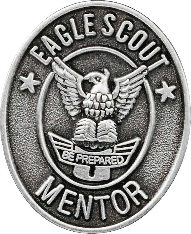 Eagle Scout Mentor Pin, Sterling Silver