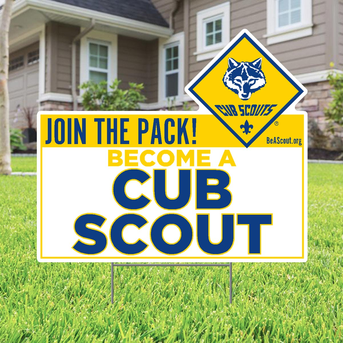 Cub Scout Yard Sign - Join the Pack! Become a Cub Scout