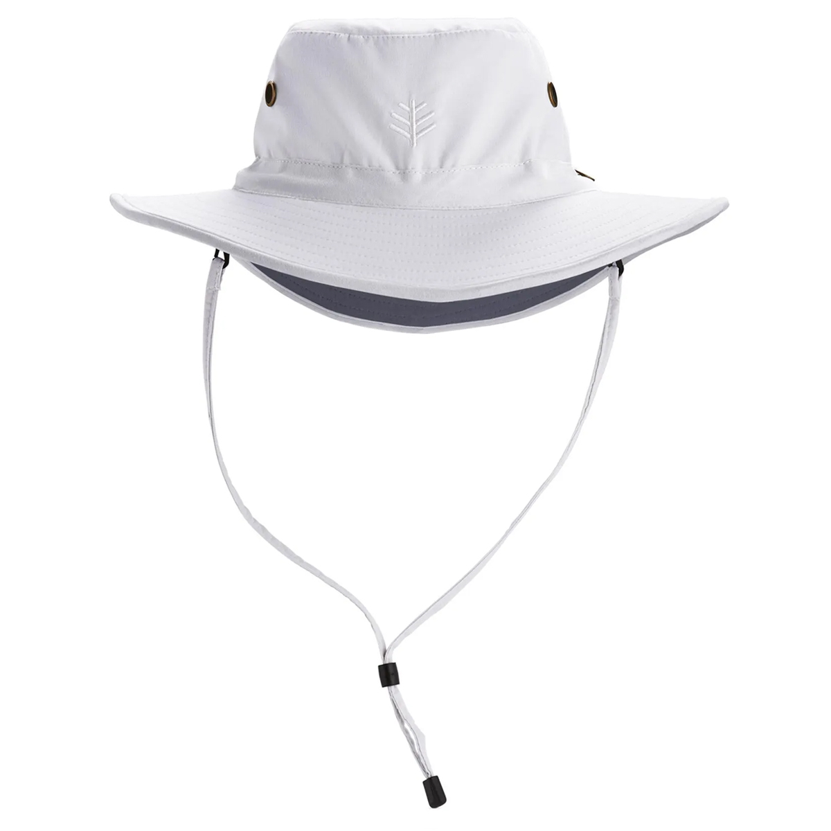 Coolibar Leo Shapeable Wide Brim Hat - White, Men's S-2XL