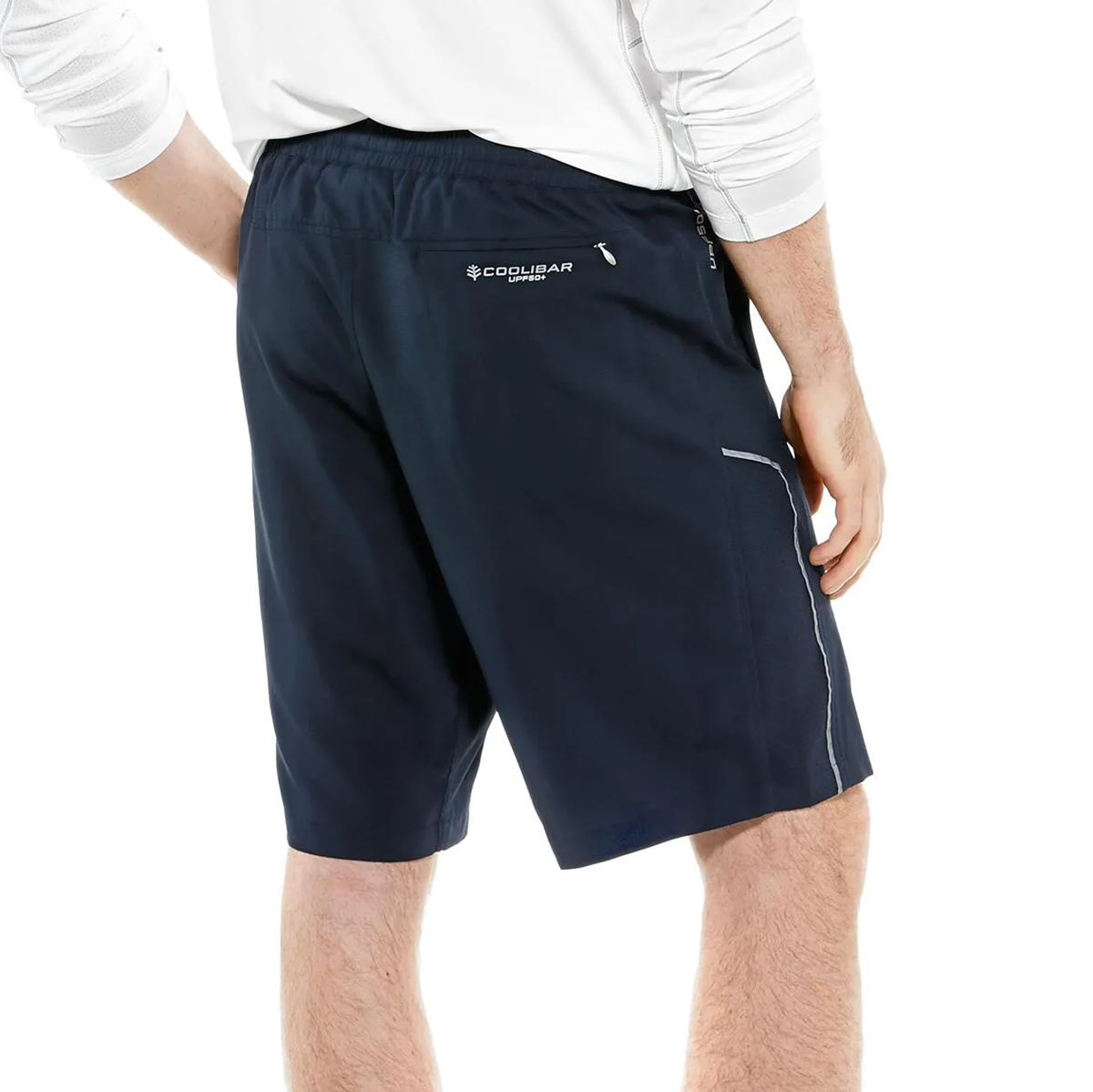 Coolibar Outpace Sport Shorts, Navy, Black - Men's S-2XL