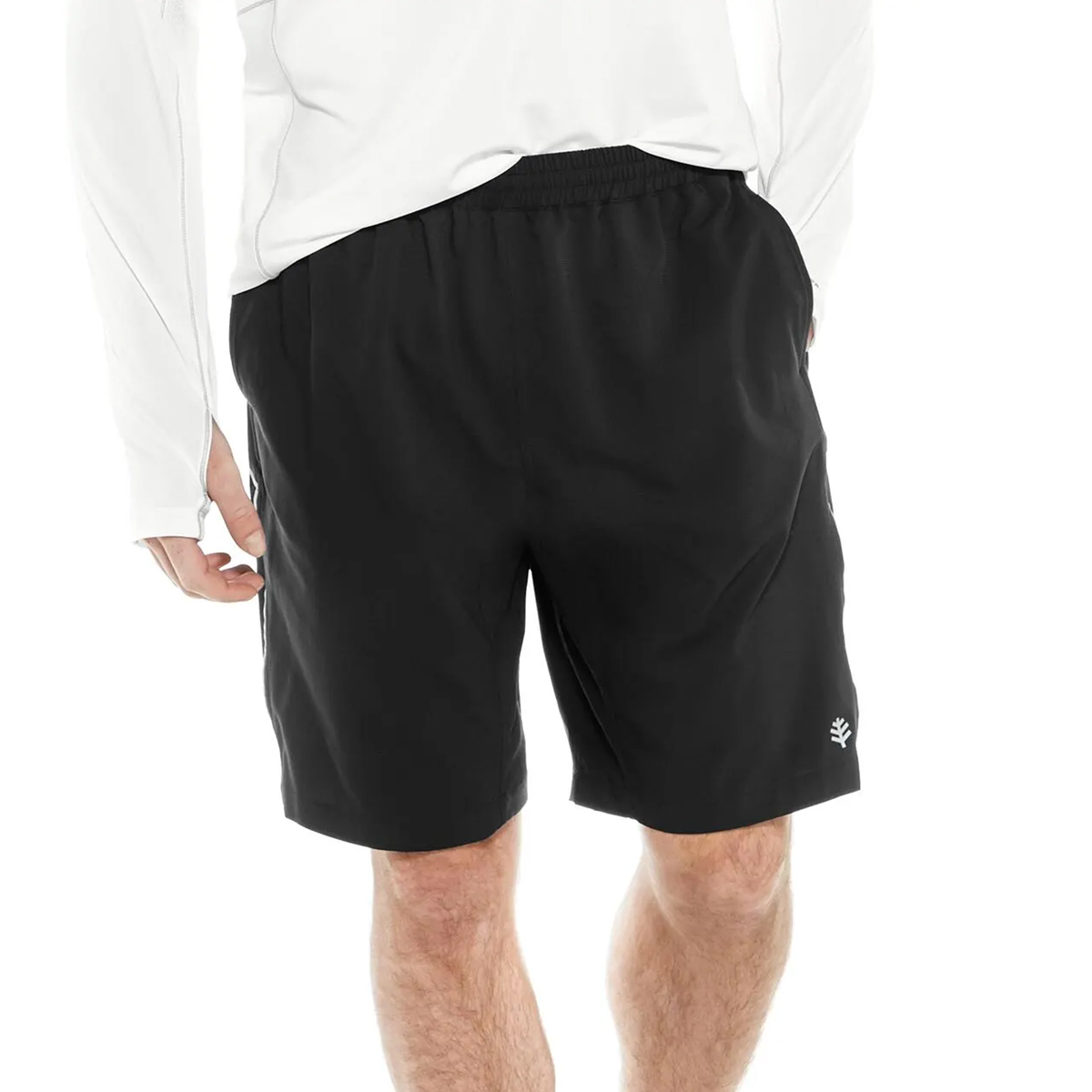 Coolibar Outpace Sport Shorts, Navy, Black - Men's S-2XL