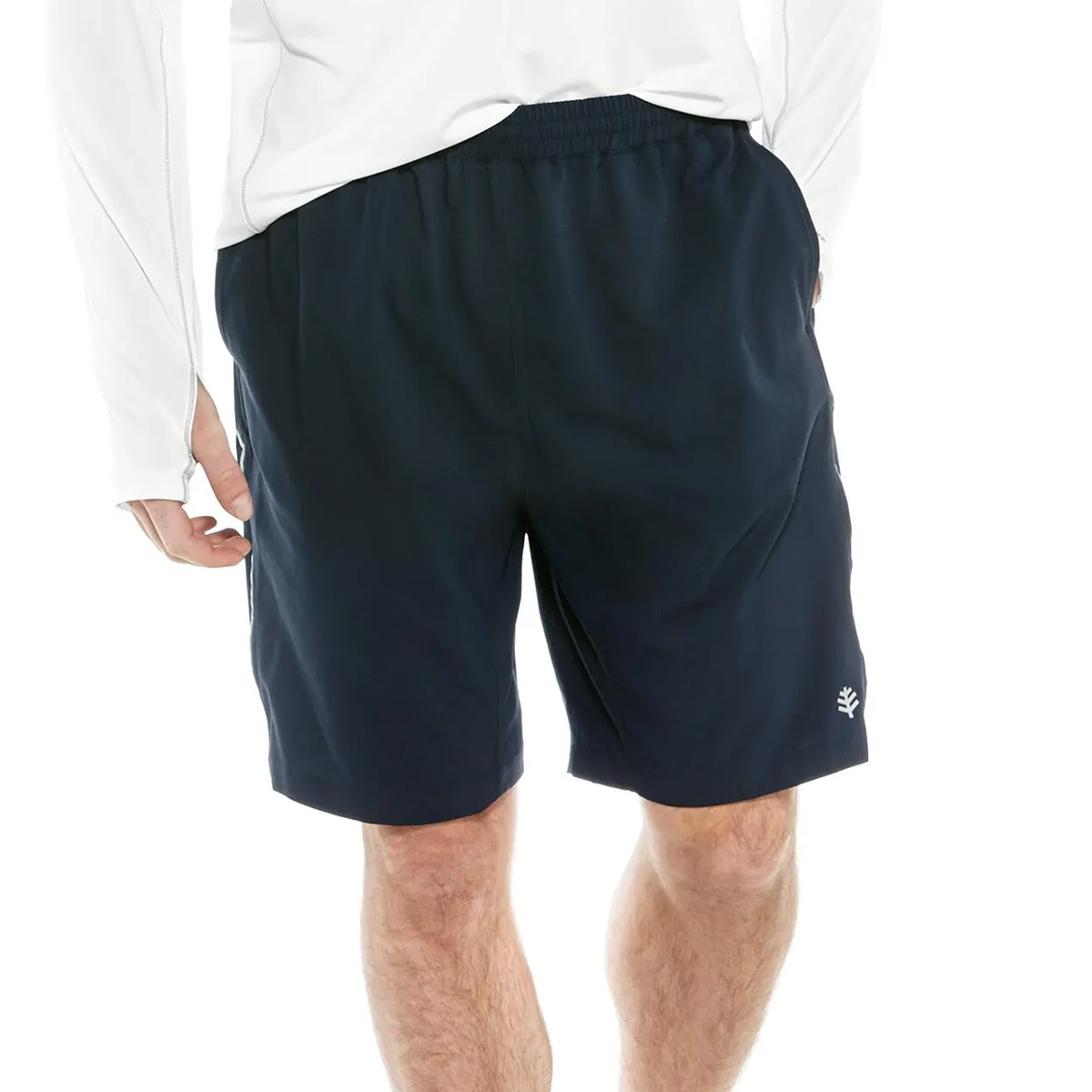 Coolibar Outpace Sport Shorts, Navy, Black - Men's S-2XL
